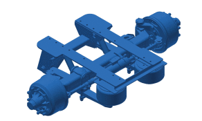 Air suspended steerable axle