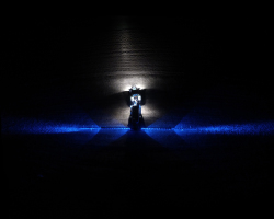 4 LED headlights - blue - top